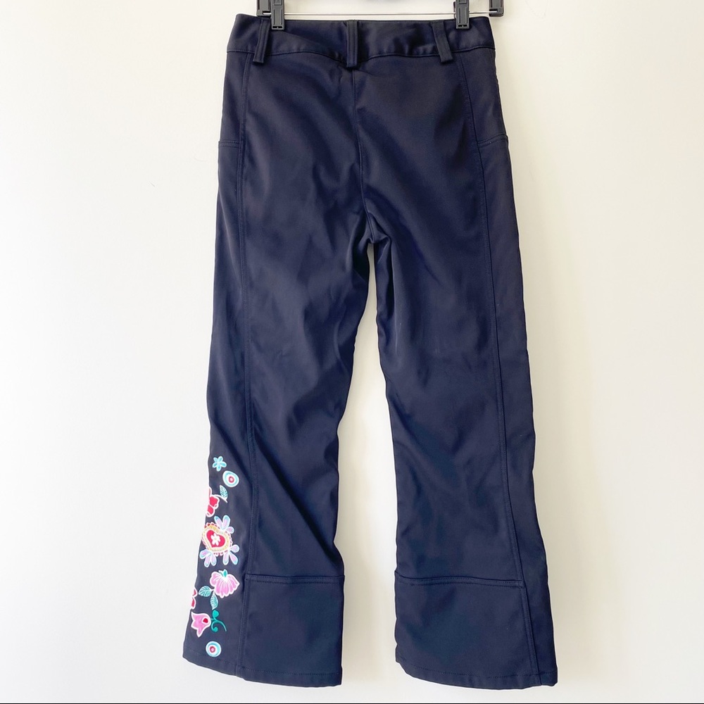 Marker black ski pants with floral bottom 4/6